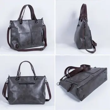 Нов моден дизайнер луксозни дамски чанти за рамо с голям капацитет изкуствена кожа чанта чанта