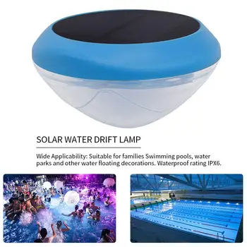 Нова водоустойчива led слънчева енергия Multi Color Changing Water Drift Lamp-водоустойчива цветна светлина за воден на басейна