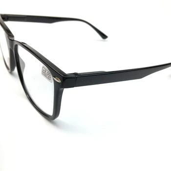 Нови 2020 дамски мъжки унисекс очила за четене 6810 квадрата по-голяма рамка модни черни очила за далекогледство +125+225...+375