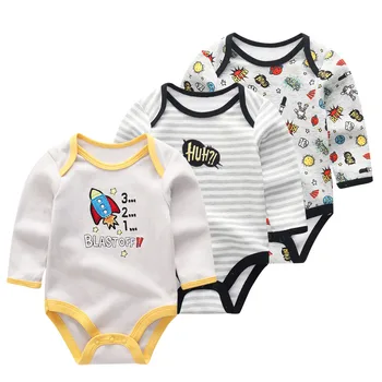 Облекло за новородени тела Baby Boy Girl Гащеризон с дълъг ръкав детската Roupas de bebe облекло О-образно деколте Baby Product