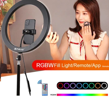 Околовръстен светлина с притежателя на телефона 12 инчов Selfie LED Околовръстен светлина със стойка статив Околовръстен светлина за телефон фотография осветление за видео