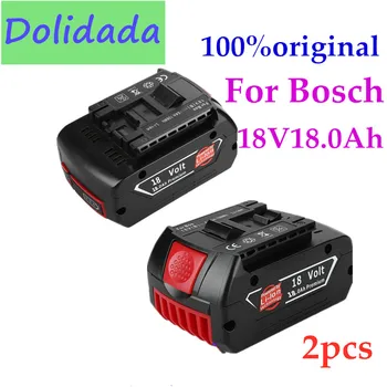 Оригинална литиево-йонна акумулаторна батерия 18V18000mAh за Bosch 18V 18.0 Ah Battery Backup преносима подмяна на индикаторната лампа BAT609