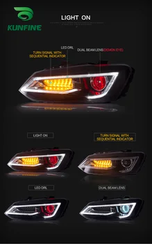 Оформление на автомобила монтаж на автомобилни фарове за Volkswagen VW Polo mk5 2011-2017 LED Head Lamp Car Tuning Light Parts Plug And Play