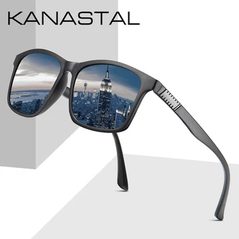 Поляризирани слънчеви очила мъжете TR90 класически Реколта шофиране очила Риболов нюанси квадратна рамка мъжки очила с UV400 защита