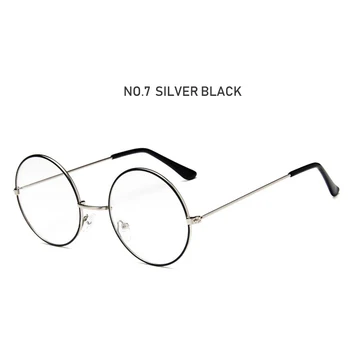 Реколта Кръгли рамки за очила, прозрачни лещи за мъже метална дограма стъклени очила gafas De Sol стъклени прости очила