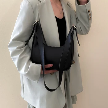 Ретро чанта за жени Модни реколта ПУ кожена чанта женски малък Субаксиллярные чанти за ежедневни ретро Мини чанта