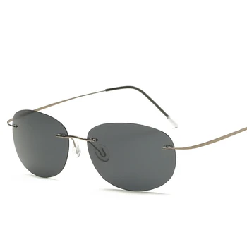 С корпус поляризирани титанов слънчеви очила на Polaroid марка дизайнер Gafas мъжете кръгли слънчеви очила слънчеви очила за мъже