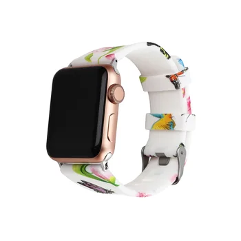 Силиконови въжета за Apple Watch 3 2 1 38 мм 42 мм класически каишка каишка за часовник серия 4 40 мм 44 мм гривна каишка за часовник