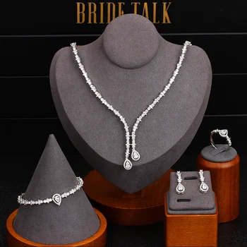 ТИРИМ луксозни цирконий бижута за жени Crystal комплект сватба и годеж Дудай Африка Близък Изток