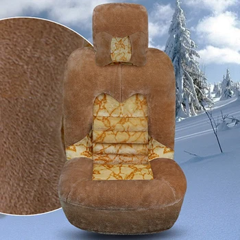 Топъл калъф столче за кола универсална зимни плюшен възглавница изкуствена кожа материал за протектора столче за кола мат аксесоари за интериора на колата плюш C