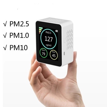 ФПЧ2. 5 PM1. 0 PM10 мъгла детектор на частици тестер за качеството на въздуха домашен офис мониторинг на качеството на въздуха TFT газоанализатор инструмент