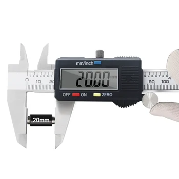 0.01 mm точност LCD Цифров штангенциркуль 150 mm 6 инча микрометър от неръждаема стомана calipers Micrometro Paquimetro