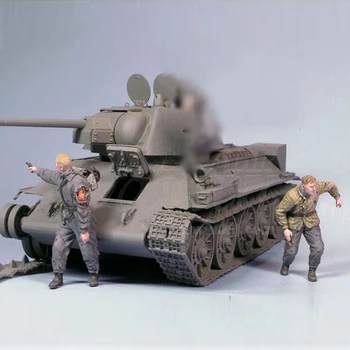 1/35 мащаб неокрашенная смола фигура съветския танковия екипажа Бягство 2 цифри фигура колекция