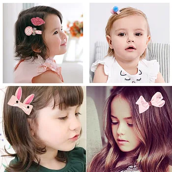 18 бр. / кор. детски аксесоари за коса за момичета щипки за коса съдържа четири сладък лук цветя карикатура на животните форма на аксесоари за коса