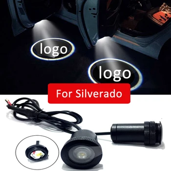 2 елемента led светлина вратата на колата за Chevrolet Silverado 1500 HD 2500 3500 логото на лазерен проектор светлина аксесоари 5 W