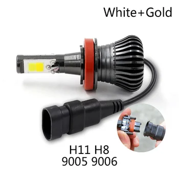 2 елемента в два цвята автомобила фарове за мъгла лампи, 30 W, led фарове за мъгла задни светлини H3 H11 H8 H9 HB3 9005 9006 HB4 H27 880 881 бял златни