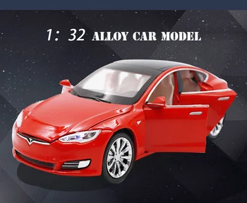2020 Нов 1:32 моделиране на второто поколение на Tesla Model s акустооптический сплав модел автомобил детска играчка кола