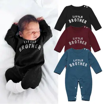 2020 ново бебе момче момиче гащеризон с дълги ръкави удобен топло азбука гащеризон новородено детски дрехи