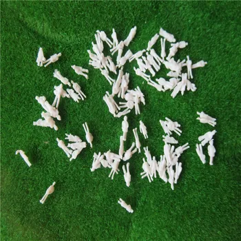 300pcs 1:100 1:150 1: 200 смесени миниатюрни бели фигури на архитектурен модел на човешки мащаб HO модел ABS пластмаса хора
