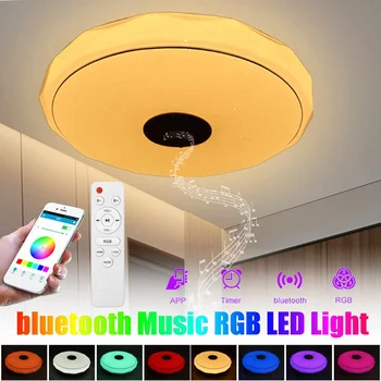 36 W / 72 W модерни RGB led плафониери за домашно осветление приложение bluetooth музика светлина спалня лампа Smart тавана лампа + дистанционно управление