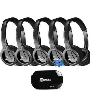 5 Pack 2.4 G Безжичен предавател на аудио каска за слушалки слушалки за Samsung,LG,TCL,Xiaomi,Sony,Sharp,Levono,Honor TV