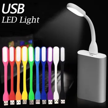 50 бр. USB LED Mini четене светлина ярка гъвкава лека нощ DC 5 в Светлините на Tablet PC Power Bank лаптоп USB фенерче
