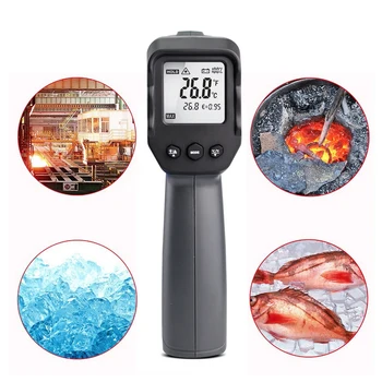 -50~1600 градуса ръчно пирометр цифров Инфрачервен термометър безконтактен лазерен LCD дисплей и IR температура оръдия инструменти
