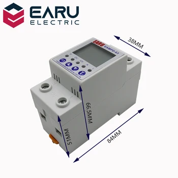 63A 230V дисплей регулируем ток защита от изтичане на Земята защита от пренапрежение Релейное устройство брояч на енергия кВтч