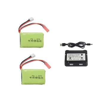 7.4 v 1500mah 2S RC Lipo Battery for Flysky FS-GT5 2.4 G 6CH Transmitter RC Car Boat Remote Control 7.4 v Battery Charger Set