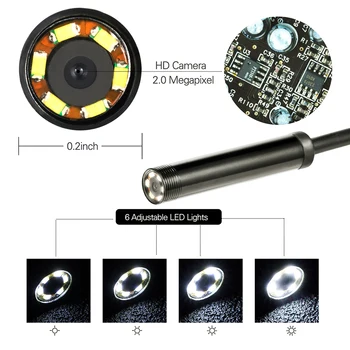 720P 8 мм OTG Android ендоскопска камера 1 М Видео ендоскоп бороскоп инспекция камера на Windows на USB ендоскоп за кола
