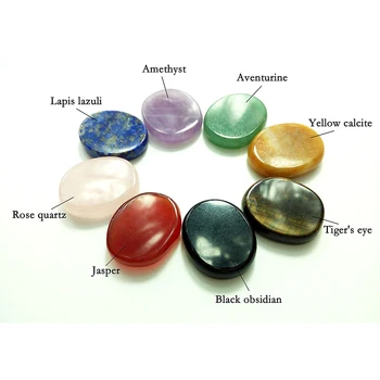 7шт натурална чакра кувыркающийся камък кристални джоба палеца на дланта камъни Щастлив камък Изцеление изцеление на медитация, или като камък безпокойство
