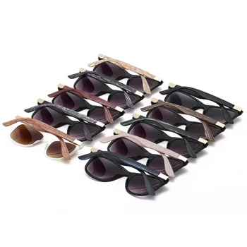 AEVOGUE мъжки слънчеви очила Aritificial зърно дърво храм марката дизайн летен стил унисекс слънчеви очила ретро Окулос де сол AE0327