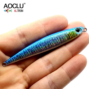 AOCLU wobbler 3 Colors Metal Jig Hard Баит тонущая нож риболовни примамки костур прясна солена вода произход молив джиггинг