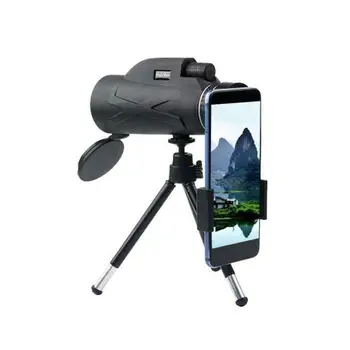 BAK4 80X100 Zoom HD обектив Призма туризъм монокулярный телескоп w/телефон клип и статив