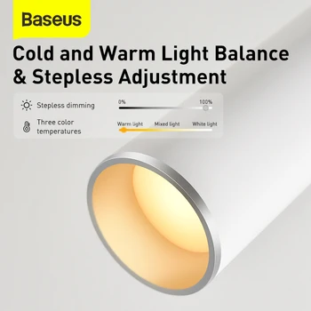 Baseus настолна лампа Фокус настолна лампа Led офис лампи за четене USB Light Charging десктоп осветление на клавиатурата с кабел 3A 1m