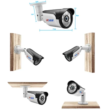 BESDER H. 265 POE IP Security Camera 5MP 3MP 2MP Bullet Outdoor Waterproof Video Surveillance Camera H. 265 Network Camera Motion