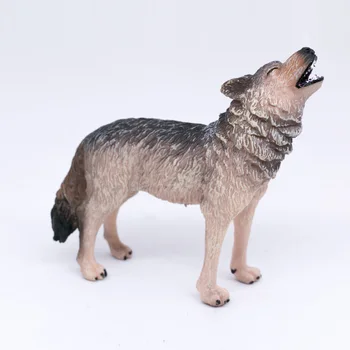 CollectA Wild Life Animals North America Timber Howling Wolf PVC Plastic Simulation Toy Model #88844