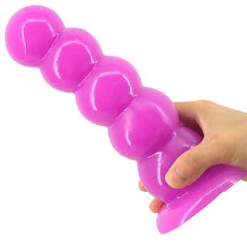 FAAK 20.5 * 5.8 cm дебелина голям вибратор мъниста огромен анален анален накрайник секс играчки за жени, мъже изкуствен пенис член на вагината стимулира еротичен