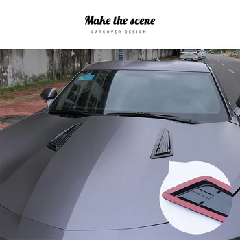 IJDM 1 двойка от SS стил черен капак капак на вентилационна (противовакуумна) канална лъжичка капачки за 2016-18 Chevrolet Camaro качулка вентилационна (противовакуумна) канална лъжичка покрива