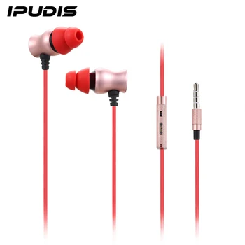 IPUDIS Магнит метал жични слушалки стерео звук телефон слушалки слушалки Слушалки с микрофон
