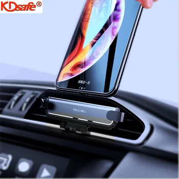 KDsafe Gravity Phone Holder In Car Air Vent Mount мобилен телефон Сгъваеми притежател на мобилен телефон, поставка за iPhone 11 XR XS универсален