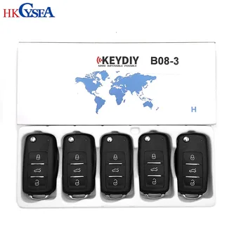 KEYDIY KD B08 - 3/4 празен автомобилен ключ за Kd900/KD-X2 / KD MINI Key Programmer B Series дистанционно управление,5 бр. / лот