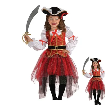 Kid Момиче Цигански Fortune Teller Pirate esmeralda Fancy Costume Dress Size S-XL Only Costume Костюм