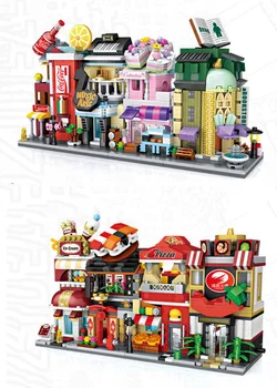 LOZ Blocks Сладко Mini Street Store детска развитие на играчка Small Shop brinquedos Model Building Bricks Момиче Gifts 1621 - 1628