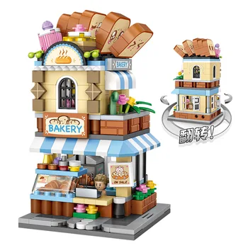 LOZ Mini Blocks street Flower Shop Building Bricks for Kids Toy Small Wedding Store Model Children Educational Gifts 1645-1648
