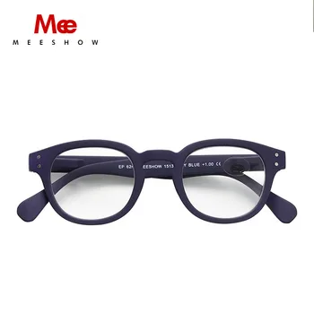 Meeshow очила за четене дамски рамки за очила ретро очила за очите лятна мода Европа стил +1.5 +2.0 +2.5 +3.0 1513 сини