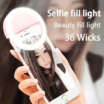Mini Phone Ring Light LED Ringlight Clip for Smartphone Фотографска Lighting for Selfie Photo Makeup Тик Tok Video Fill Light