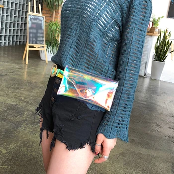 Mnycxen Beach хюмнетка поясная чанта Women Messenger PVC прозрачно желе водоустойчив нагрудная чанта чанта поясная чанта heuptasje A20