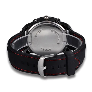 Montre Homme 2019 мъжки Спортни часовници кварцови часовници голям циферблат от силикон водоустойчив черен часовник подарък Zegarek Meski Reloj Mujer