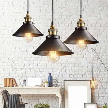 Nordic Vintage окачен лампа Loft висящи лампи ретро промишлена лампа Edison лампа за трапезария кухня